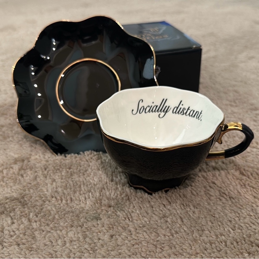 Miss Havisham’s Curiosities Tea cup BRAND NEW in box with saucer